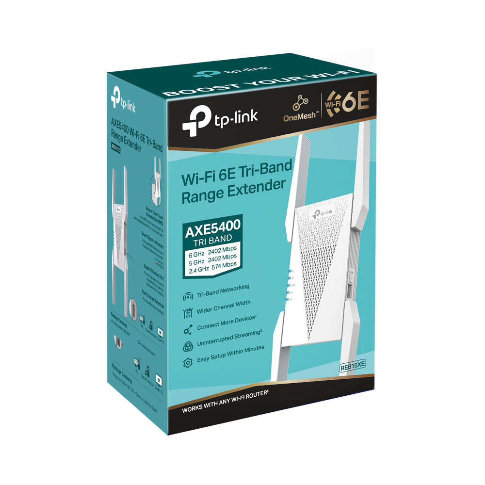Tp-Link - RE815XE AXE5400 Mesh Wi-Fi 6E Range Extender - Tp-Link - RE815XE AXE5400 Mesh Wi-Fi 6E ...