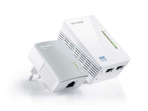 Tp-Link - 300Mbps AV600 Wi-Fi Powerline Extender Starter Kit - Tp-Link - 300Mbps AV600 Wi-Fi Powe...