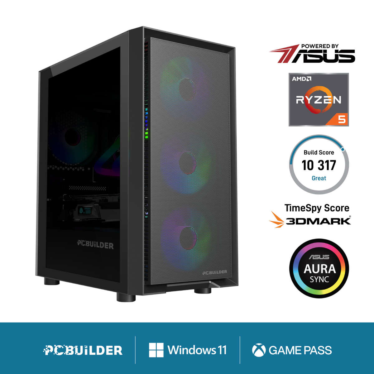 PCBuilder - Ryzen 5 5600XT Pathfinder Windows 11 Gaming PC - PCBuilder - Ryzen 5 5600XT Pathfinde...