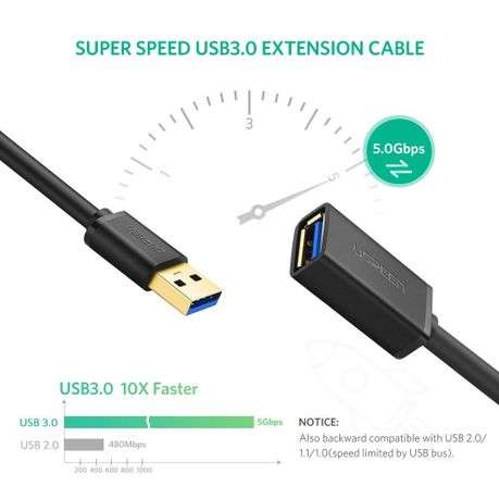 Ugreen - USB 3.0 Extension Cable  Male to Female, 5Gbps Data Transfer  2m - Ugreen - USB 3....
