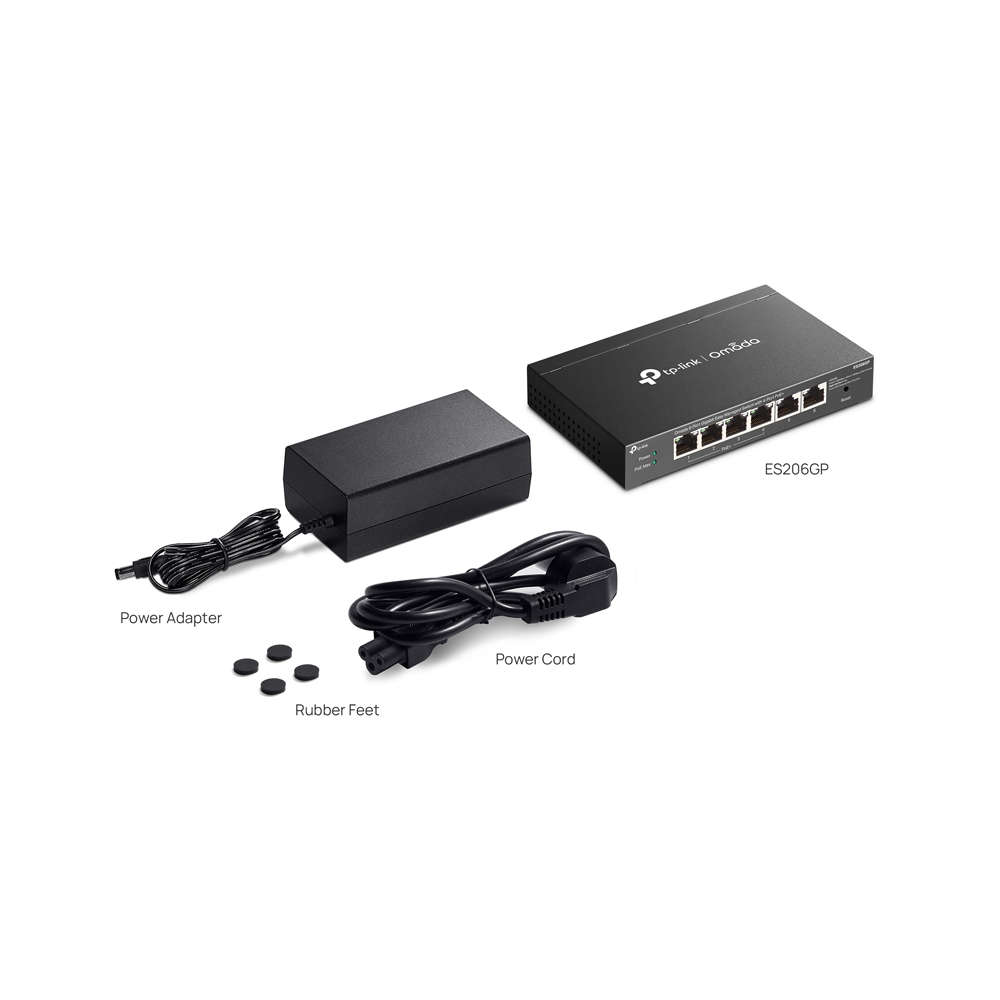 Tp-Link - Omada 6P 1Gb Managed 4P PoE Switch - Tp-Link - Omada 6P 1Gb Managed 4P PoE Switch
