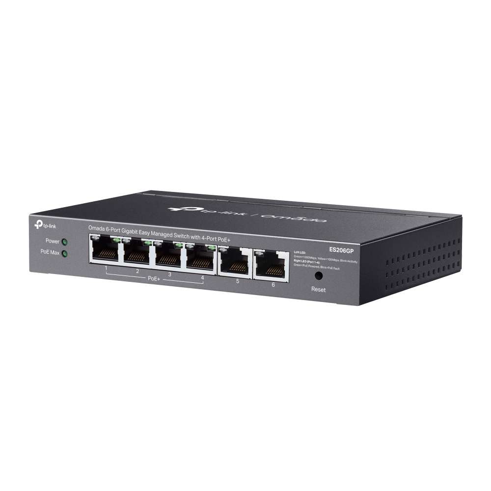 Tp-Link - Omada 6P 1Gb Managed 4P PoE Switch - Tp-Link - Omada 6P 1Gb Managed 4P PoE Switch