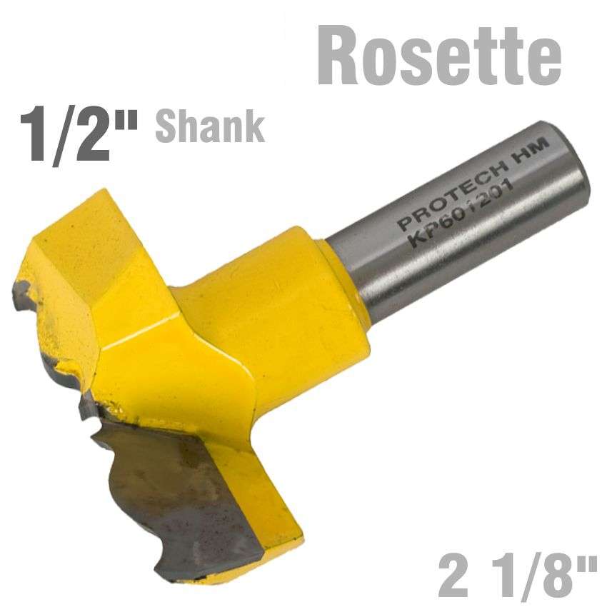 Pro-Tech - Rosette Bit 54mm (2 1/8'Cutting Diameter) 1/2' Shank 601201 - Pro-Tech - Rosette Bit 5...