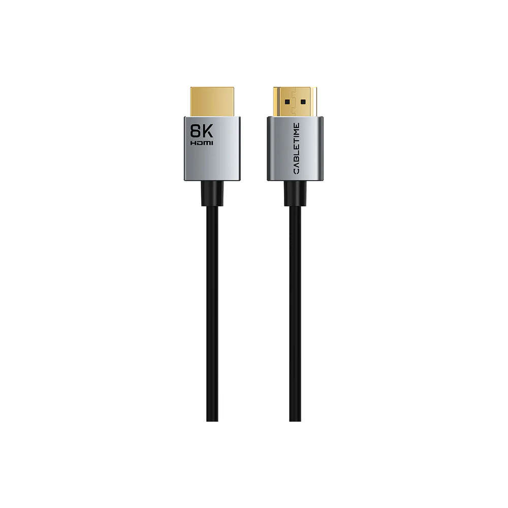Cabletime - Ch14L 2M 8K @60Hz HDMI 2.1 Ultra Slim Cable (Ct-Shd8K-Ag2) - Cabletime - Ch14L 2M 8K ...