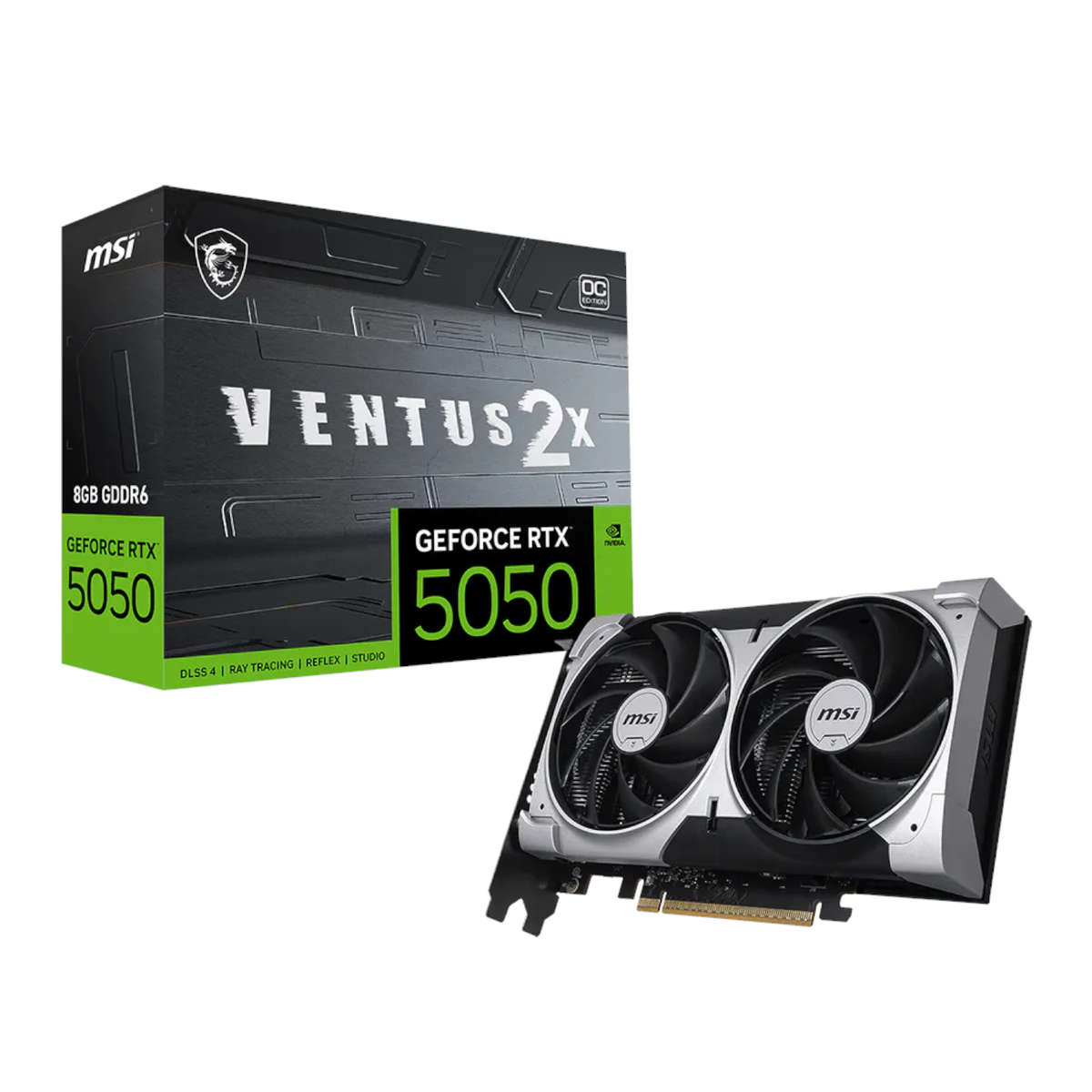 MSI - GeForce RTX 5050 8G Ventus 2X OC Graphics Card - MSI - GeForce RTX 5050 8G Ventus 2X OC Gra...