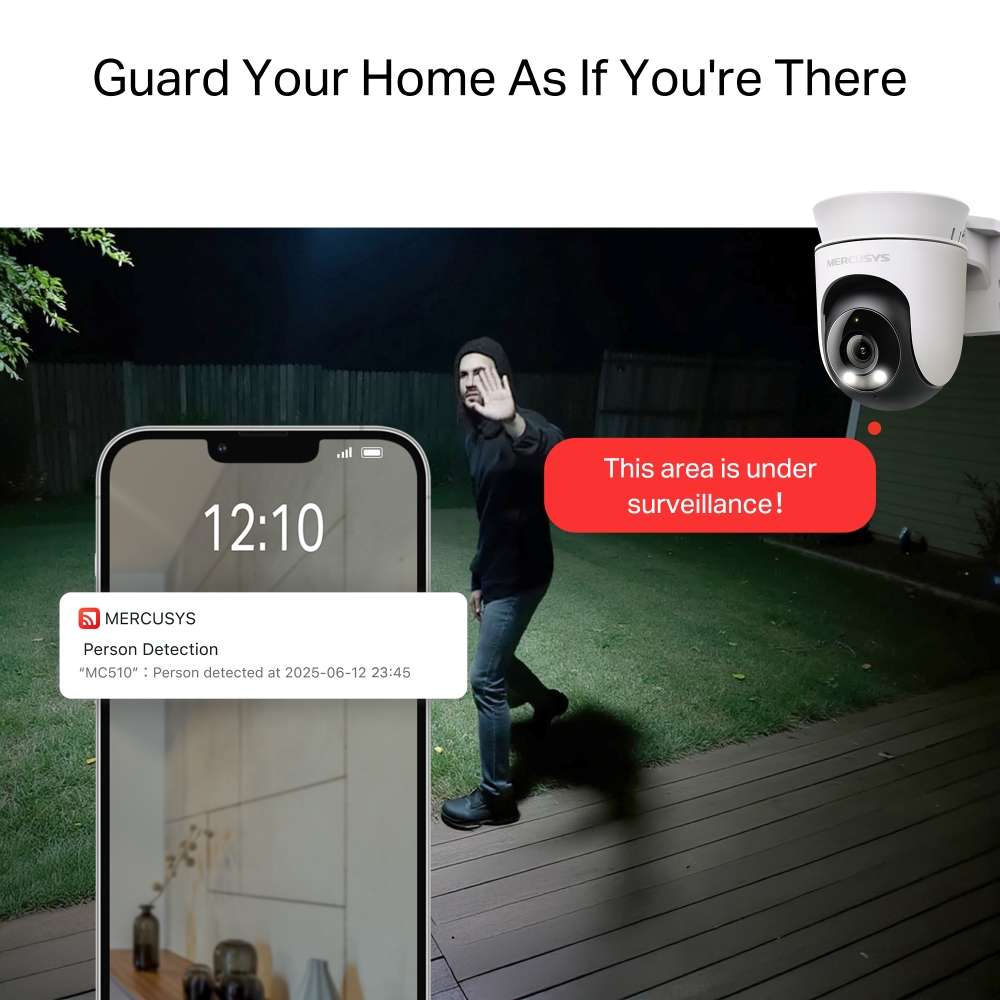 Mercusys - 2K 3MP Pan Tilt WiFi Camera - Mercusys - 2K 3MP Pan Tilt WiFi Camera