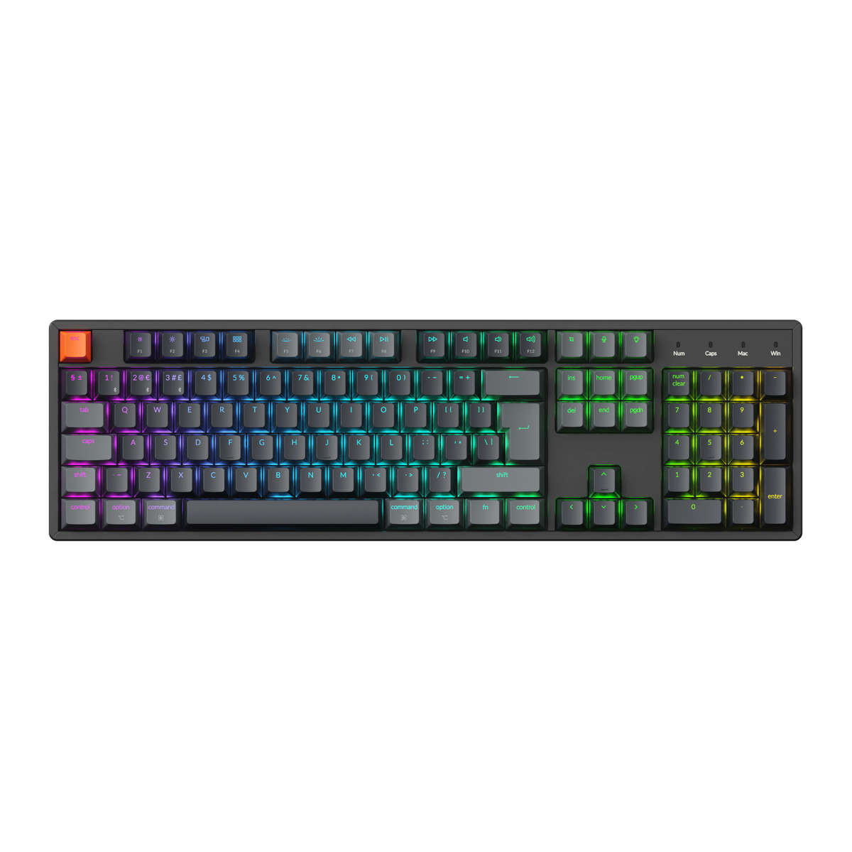 Keychron - K10 QMK Full-size RGB Wireless Custom Mechanical Keyboard V.2 (Super RED Switch)  B...