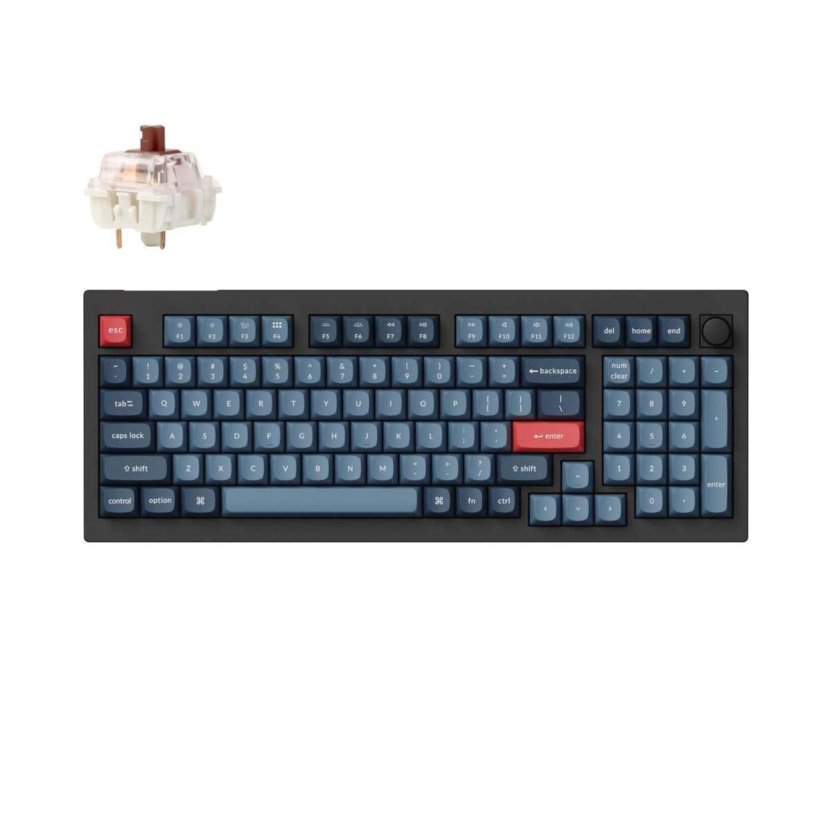 Keychron - V5 Max Wireless Custom Keyboard - Brown Switch - Keychron - V5 Max Wireless Custom Key...
