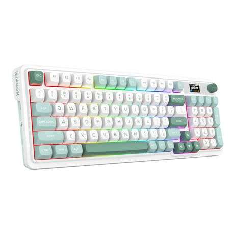 Redragon - K719WGB Galatin RGB PRO Full sized Wireless Gaming Keyboard - White - Redragon - K719W...