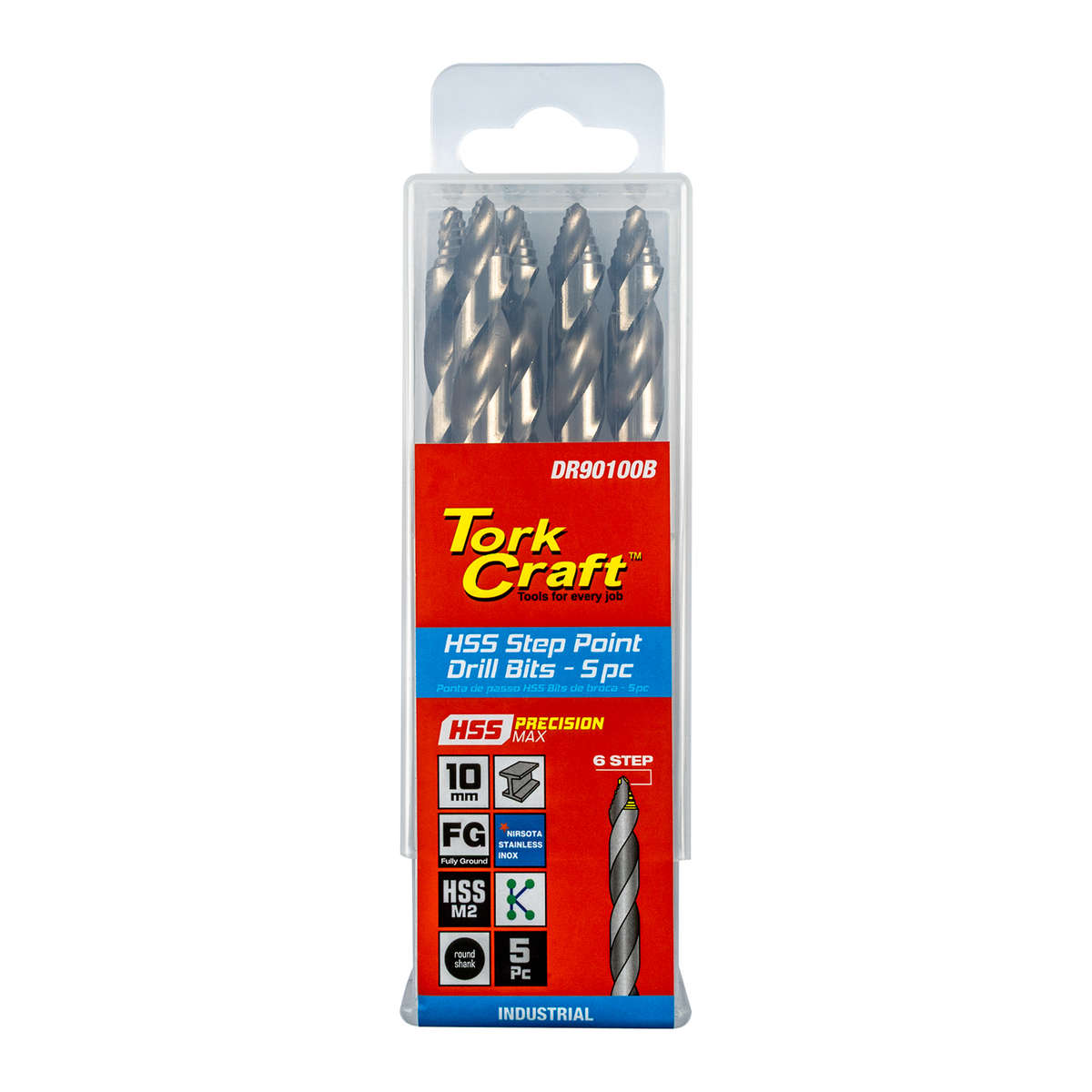 Tork Craft - Precision-Max Step Point 10.0mm Hss Dril 5 Pack - Tork Craft - Precision-Max Step Po...