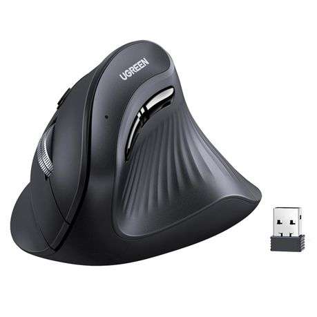 Ugreen - 25444 WiFi / BT 5.0 Vertical Mouse-BK - Ugreen - 25444 WiFi / BT 5.0 Vertical Mouse-BK