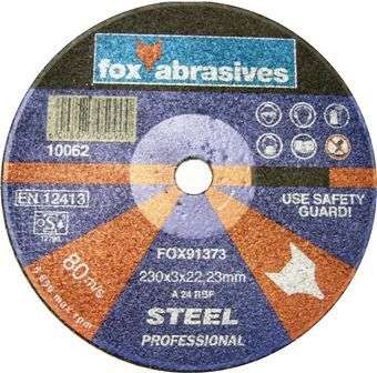 Fox Tools - Abrasive Cutting Disc Steel Professional - 230 x 3.0mm - Fox Tools - Abrasive Cutting...