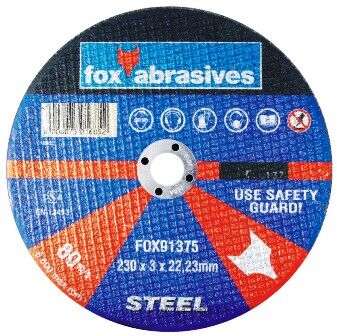 Fox Tools - Abrasive Cutting Disc Steel - 230 x 3.0mm - Fox Tools - Abrasive Cutting Disc Steel -...