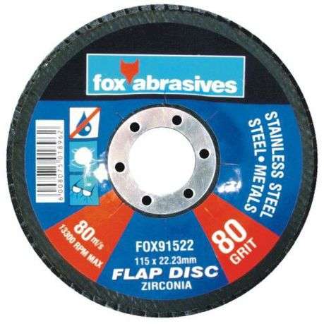 Fox Tools - Abrasive Disc Flap Pro 115mm - 80g - Fox Tools - Abrasive Disc Flap Pro 115mm - 80g