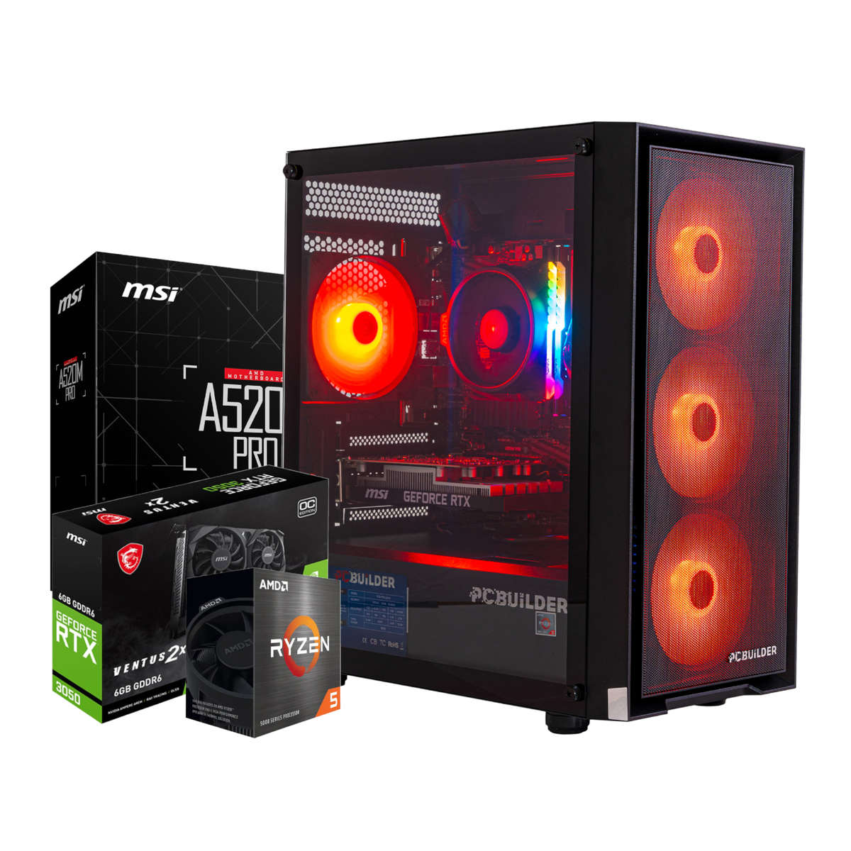 PCBuilder - Ryzen 5 5500 Scout Windows 11 Gaming PC - PCBuilder - Ryzen 5 5500 Scout Windows 11 G...