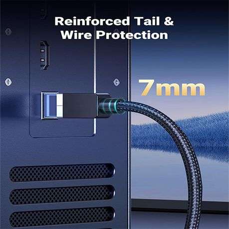 Ugreen - Cat8 Nylon Braided Ethernet Cable - 40Gbps with Modular Plugs - 3m - Ugreen - Cat8 Nylon...