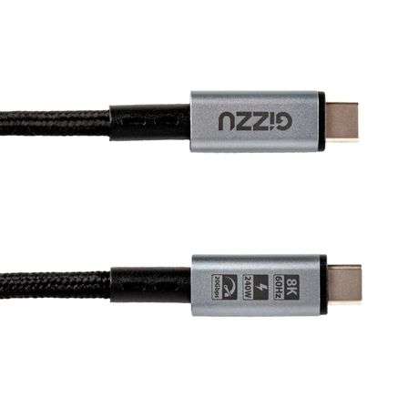 Gizzu - 240W 20Gbps Type-C 2m Cable - Gizzu - 240W 20Gbps Type-C 2m Cable