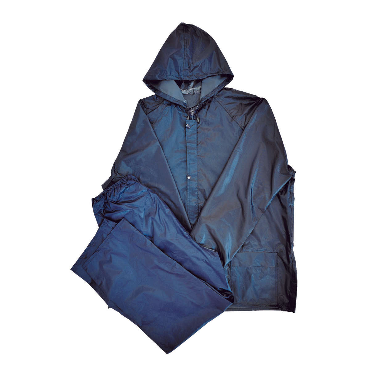 Navy Two Piece Rubberised Rain Suit - 5XL - Navy Two Piece Rubberised Rain Suit - 5XL
