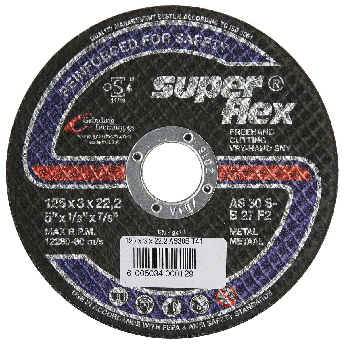 Superflex - Steel Cutting Disc - 12.5cm - Superflex - Steel Cutting Disc - 12.5cm