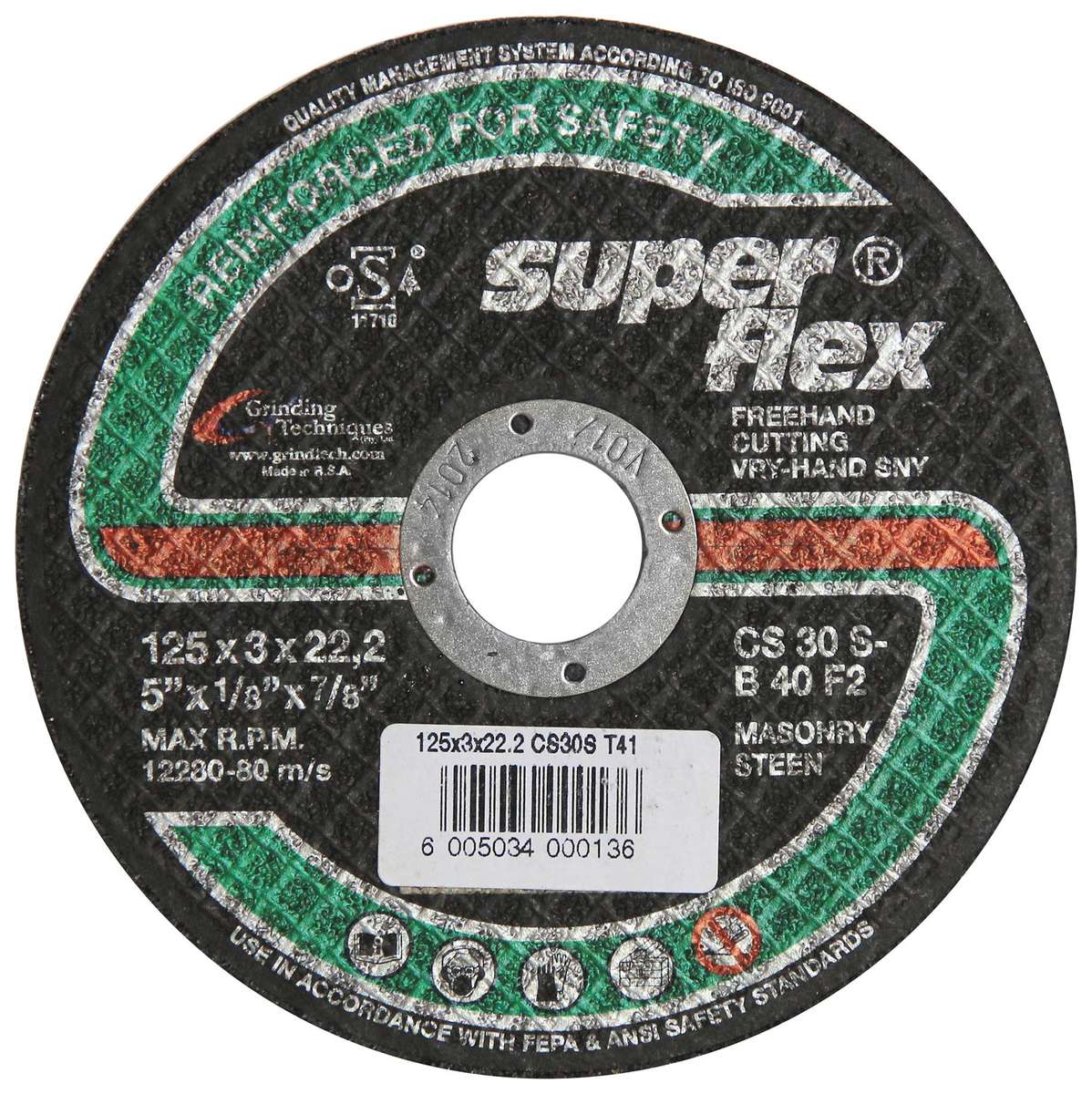 Superflex - Masonry Cutting Disc - 12.5cm - Superflex - Masonry Cutting Disc - 12.5cm