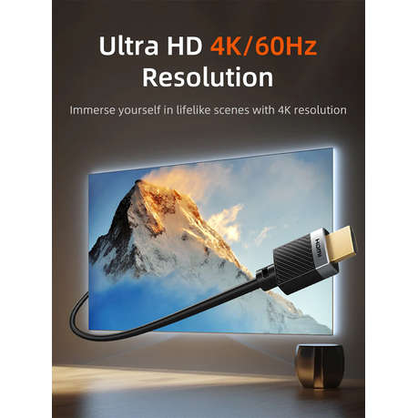 Cabletime - 4K 60Hz High-Speed 18Gbps M2M 15M HDMI Cable 2.0 - Cabletime - 4K 60Hz High-Speed 18G...