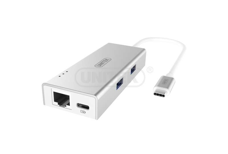 Unitek - USB 3 Type-C 2-Port USB 3.0 GB LAN - Unitek - USB 3 Type-C 2-Port USB 3.0 GB LAN