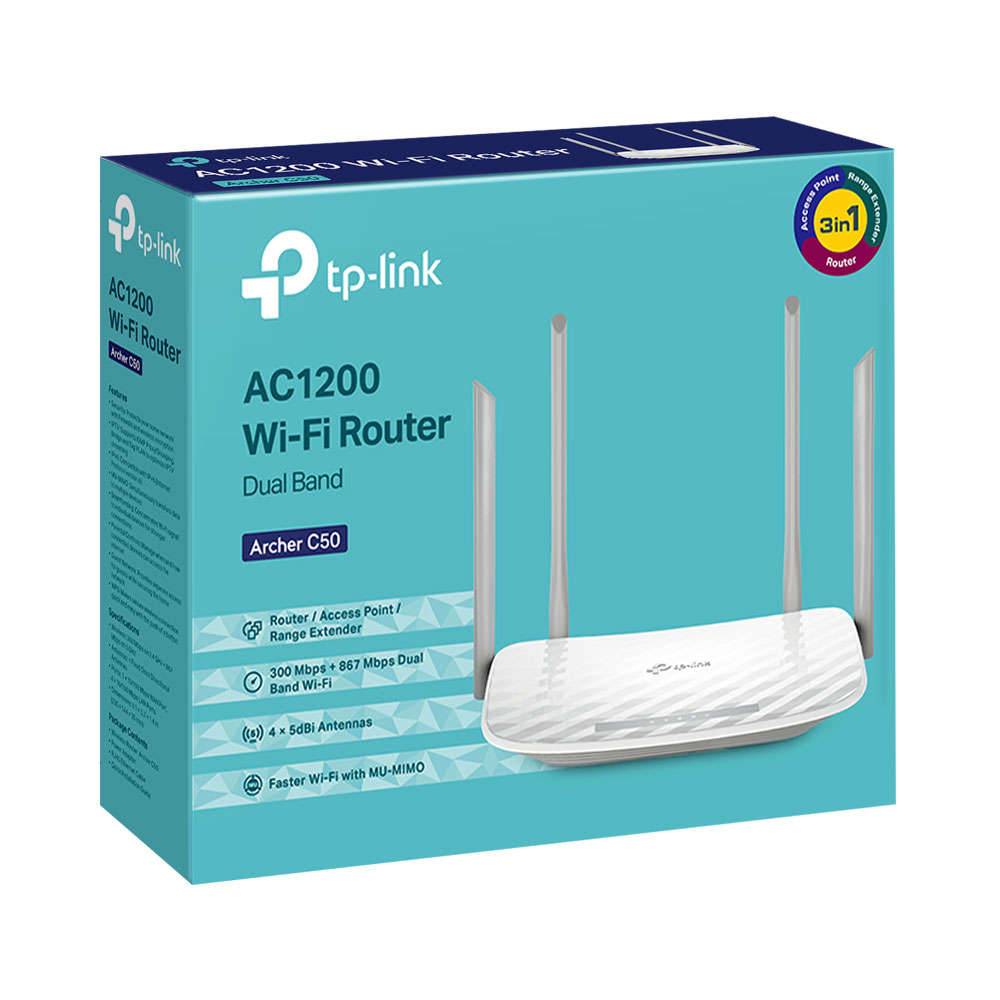 Tp-Link - Ac1200 Wireless Dual Band Ethernet Router - Tp-Link - Ac1200 Wireless Dual Band Etherne...