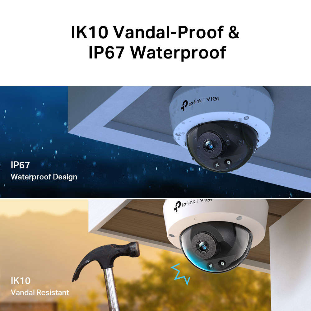 Tp-Link - Vigi C220I 2MP Dome Camera Smart Detection, IR Night Vision 2.8mm - Tp-Link - Vigi C220...