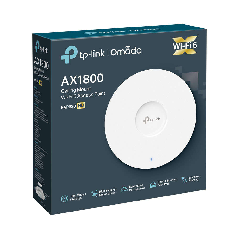Tp-Link - AX1800 Wireless Dual band Ceiling Mount Access Point - Tp-Link - AX1800 Wireless Dual b...