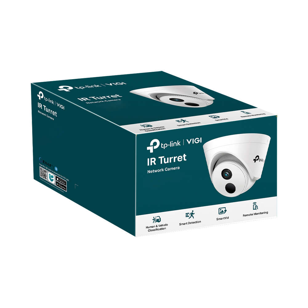 Tp-Link - Vigi C440I 2.8mm 4MP IR Turret Network Camera, Smart Detection - Tp-Link - Vigi C440I 2...