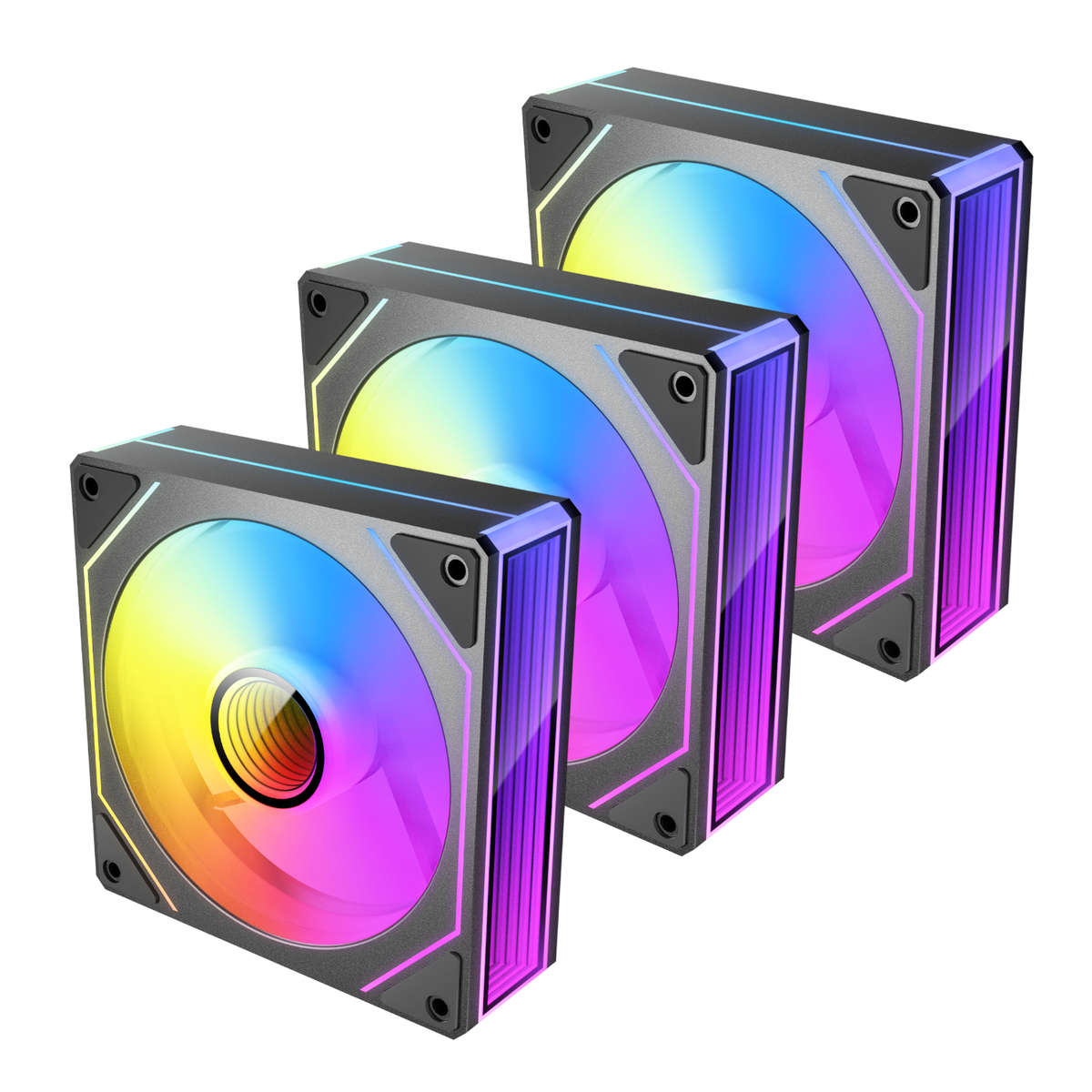 Antec - Vision PWM 120mm ARGB Reverse Infinity Mirror Case Fan 3 Pack - Antec - Vision PWM 120mm ...