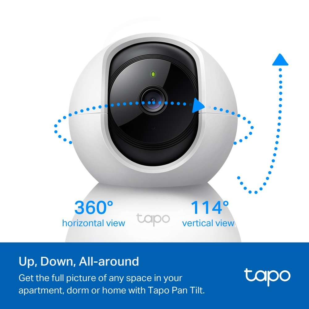 Tp-Link - Tapo C210P2 (2-Pack) Pan/Tilt 2K 3MP Wi-Fi Security Camera - Tp-Link - Tapo C210P2 (2-P...