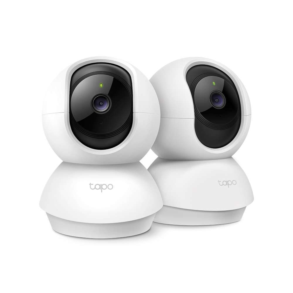 Tp-Link - Tapo C210P2 (2-Pack) Pan/Tilt 2K 3MP Wi-Fi Security Camera - Tp-Link - Tapo C210P2 (2-P...