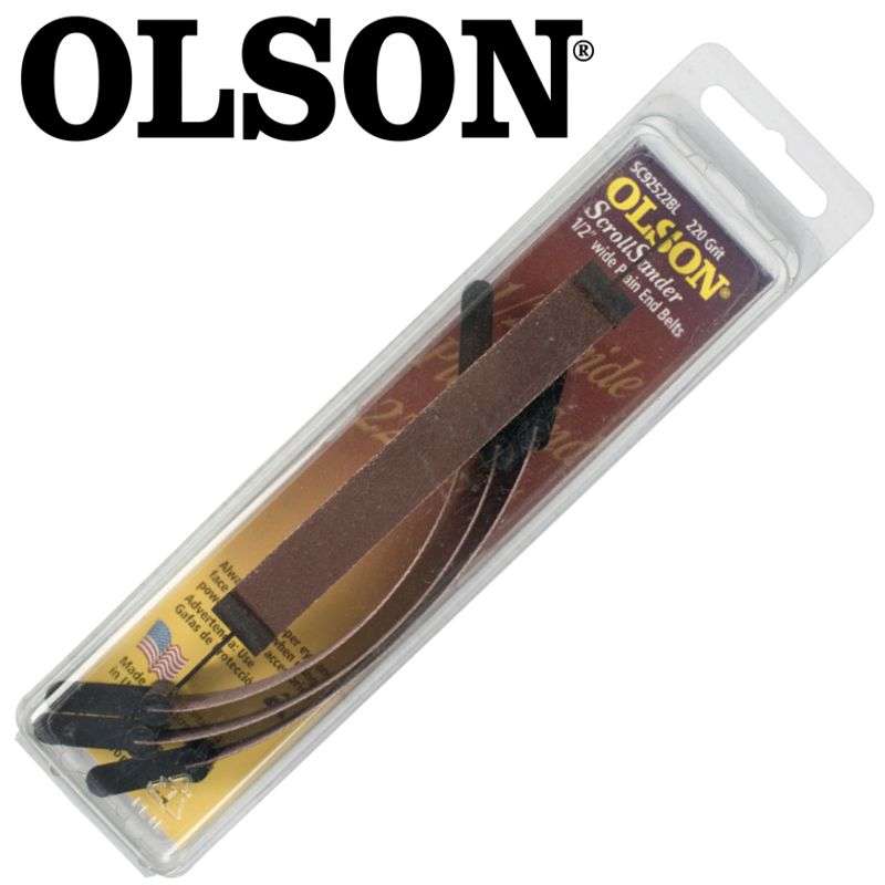 OLSON - Scroll Saw Sander 5' 125mm X 1/2' 220G Plain End 4Pc - OLSON - Scroll Saw Sander 5' 125mm...