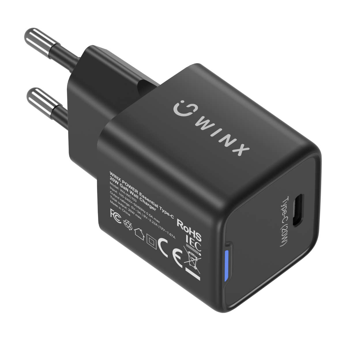 WINX - Power Essential Type-C 20W GaN Wall Charger - WINX - Power Essential Type-C 20W GaN Wall C...