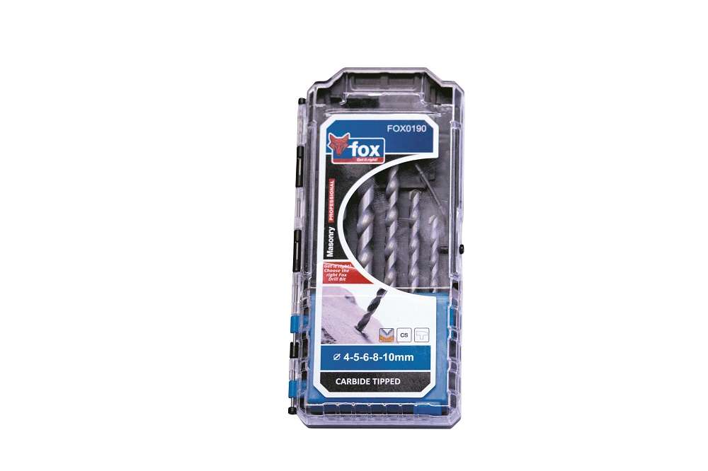 Fox Tools - Masonry Drill Bit - Set of 5 - Fox Tools - Masonry Drill Bit - Set of 5