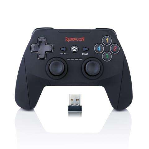 Redragon - Harrow Wireless PC Controller - Black - Redragon - Harrow Wireless PC Controller - Black