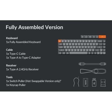 Keychron - K7 Max QMK/VIA 65% Wireless Custom Mechanical Keyboard | Brown Switches - Keychron - K...