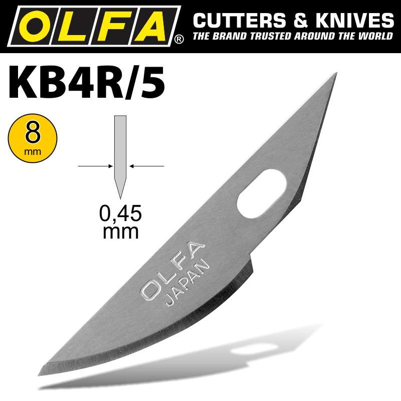 Olfa - Art Curved Carving Blade 5/Pack 8mm - Olfa - Art Curved Carving Blade 5/Pack 8mm