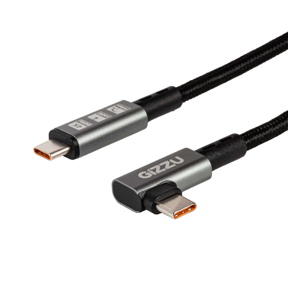 Gizzu - 100W 10Gbps Type-C Angled 1m Cable - Gizzu - 100W 10Gbps Type-C Angled 1m Cable