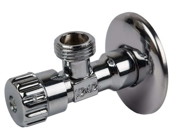 Wall Mount Angle Valve - 1/2 x 1/2 - Wall Mount Angle Valve - 1/2 x 1/2