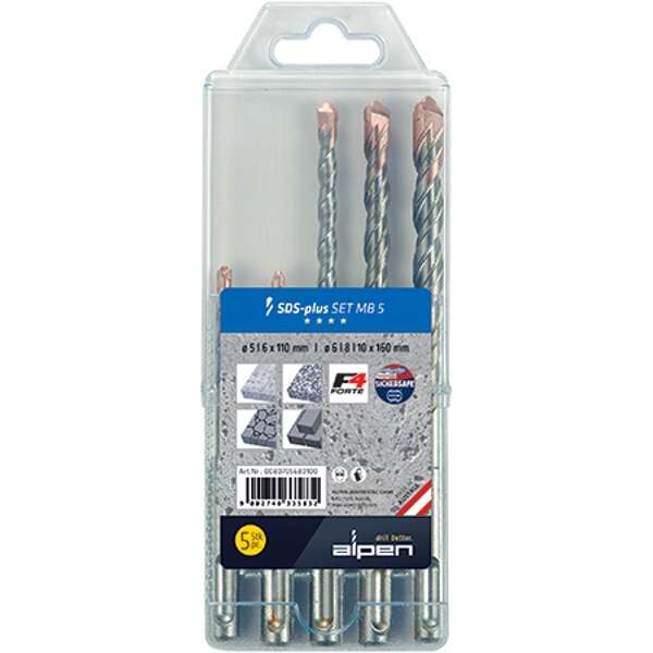 Alpen - Drill Bit Set - Set of 5 - Alpen - Drill Bit Set - Set of 5