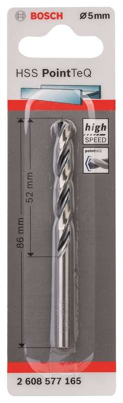 Bosch - Metal Drill Bit HSS Pointteq - 5.0mm - Bosch - Metal Drill Bit HSS Pointteq - 5.0mm