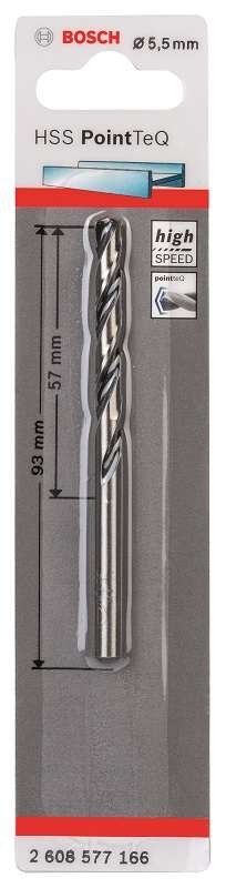 Bosch - Metal Drill Bit HSS Pointteq - 5.5mm - Bosch - Metal Drill Bit HSS Pointteq - 5.5mm