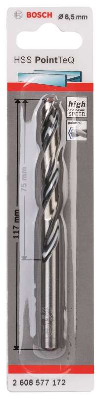 Bosch - Metal Drill Bit HSS Pointteq - 8.5mm - Bosch - Metal Drill Bit HSS Pointteq - 8.5mm