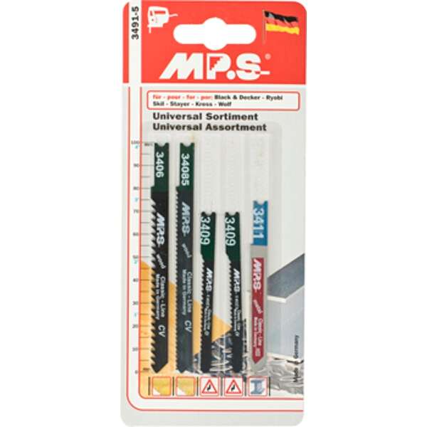 MPS - Jigsaw Blade Set 5Piece B&D Shank - MPS - Jigsaw Blade Set 5Piece B&D Shank