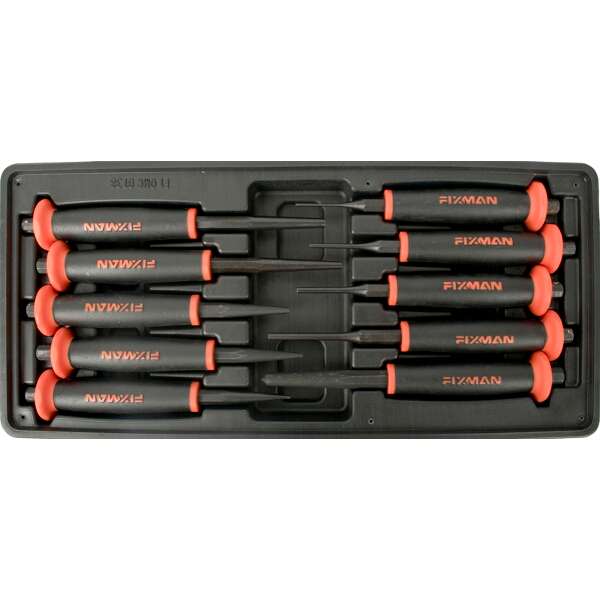 FIXMAN - Tools - Fixman 10- Piece Punches Pin 2-3-4-5 Punch 2-3-4-5-6 Center Punch 8mm - FIXMAN -...