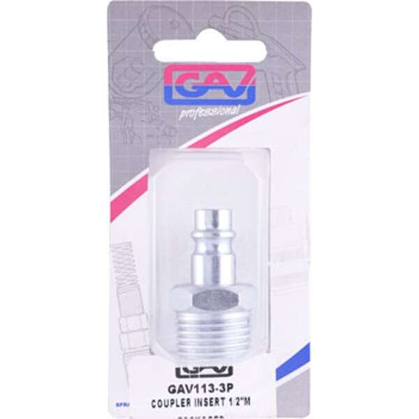 GAV - Coupler Insert 1/2"M Packaged - GAV - Coupler Insert 1/2"M Packaged