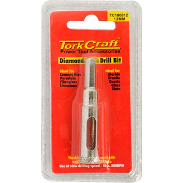 Tork Craft - Diamond Core Bit 12mm for Tiles - Tork Craft - Diamond Core Bit 12mm for Tiles