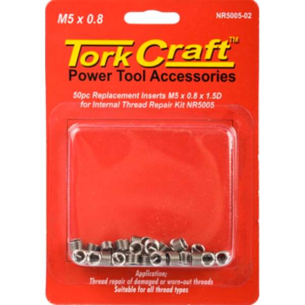 Tork Craft - Thread Repair Kit M5 x 0.8 x 1.5mm Repl. Inserts for Nr5005 - Tork Craft - Thread Re...